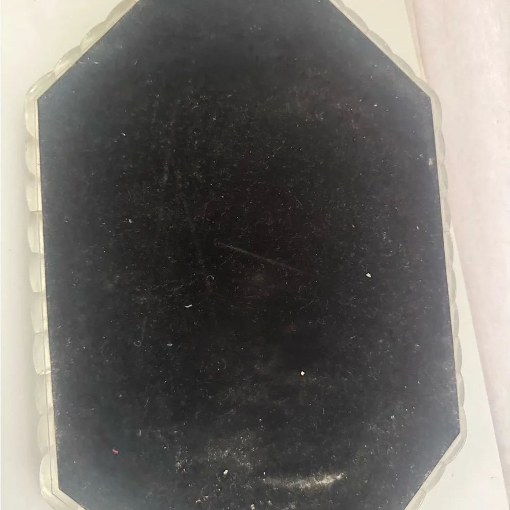Vintage Mirrored Lucite or Acrylic Vanity Dresser Tray Mid Century Felt Bottom